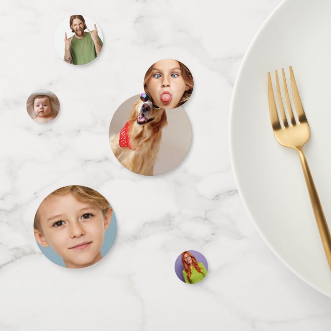 Funny Personalisiert Party Head Custom Foto 6 Face Konfetti (Gruppe)