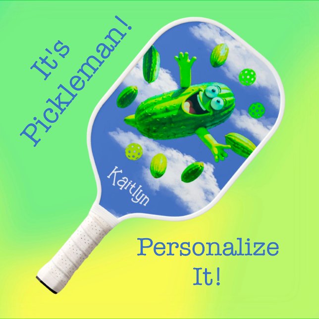 Funny Personalisiert Pickleman Pickleball Paddle (Too cute!)
