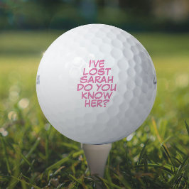 Funny Personalisiert Pink Comic Book Love Golfball