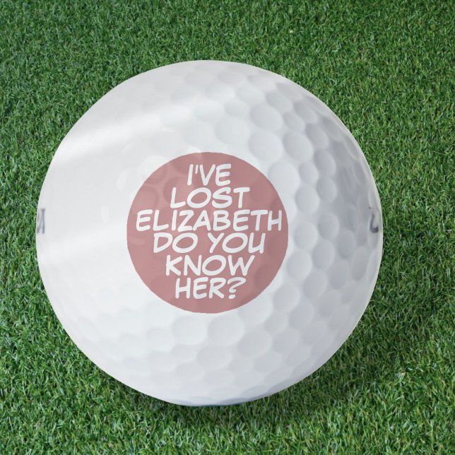 Funny Personalisiert Pink Comic Book Love Golfball (Funny Personalized Pink Comic Book Lost Golf Balls)