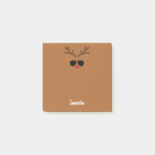 Funny Personalisiert Reindeer Sticky Notes Post-it Klebezettel