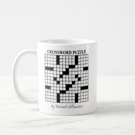 Funny Personalisiert Schwarz-weiß Crossword Puzzle Kaffeetasse