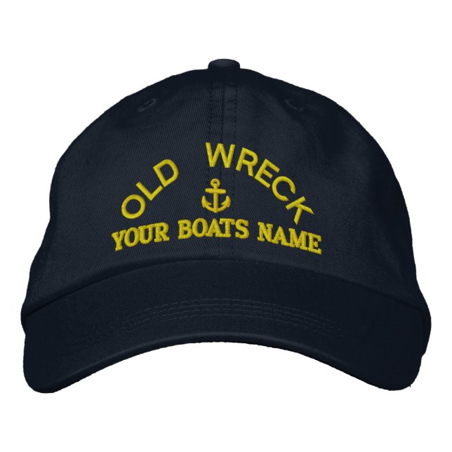 Funny personalisiert Segelkapitän Yacht Crew Bestickte Kappe (Vorderseite)