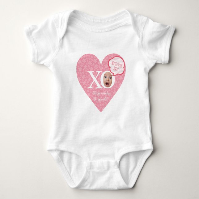 Funny Personalisierte Baby Gesichtsbaby Train| Pin Baby Strampler (Vorderseite)