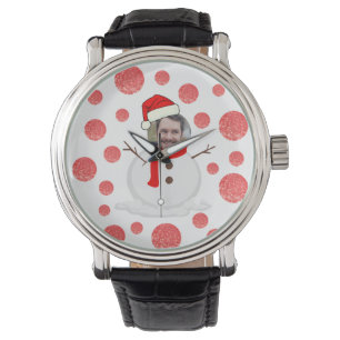 Funny Personalisiertes Foto Gesicht Schneemanns We Armbanduhr