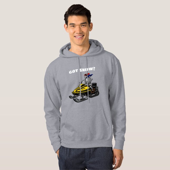 Funny Personalize Snowmobile Skeletter Hoodie (Vorne ganz)
