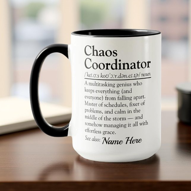 Funny Personalized Chaos Coordinator Appreciation Tasse (Von Creator hochgeladen)
