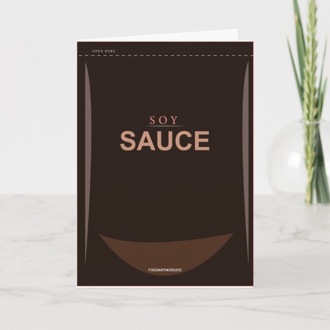 Funny Personnalisable Sauce de Soja Carte d'Annive (Devant)