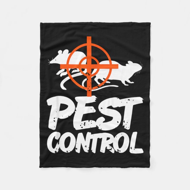 Funny Pest Control Humor For Rat Hunters &amp; Tra Fleecedecke (Vorderseite)