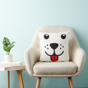 Funny Pet Animal Hund Welpe Happy Emoticon Gesicht Kissen