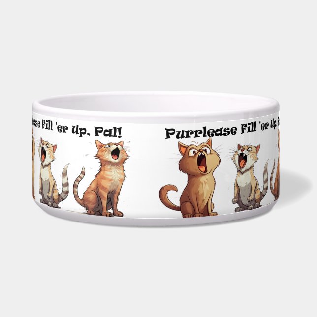 Funny Pet Bowl - Purrlease Fill 'er Up, Pal! Napf (Vorderseite)