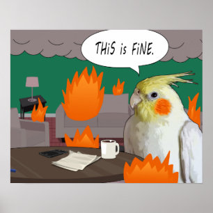 Funny Pet Cockatiel Quarantäne Dies ist eine schön Poster
