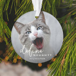 Funny Pet definieren naughty Christmas Ornament<br><div class="desc">Funny Pet Foto Weihnachtsfeiertag Ornament. Design-Features,  ein Foto Ihres Hundes oder Ihrer Katze,  ein Gesamtbild,  der Text "DEFINE NAUGHTY",  und Haustiere Namen/s.</div>
