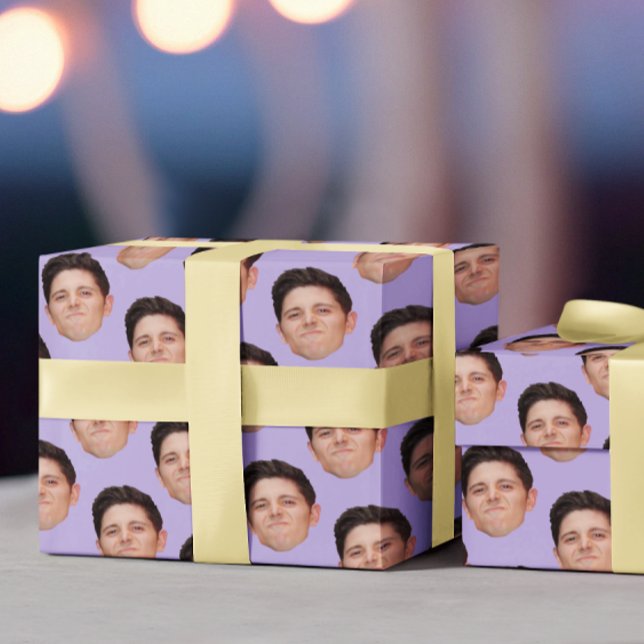 Funny Pet Foto Lavender Geschenkpapier (Von Creator hochgeladen)