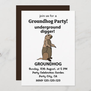Funny Pet Groundhog Einladung