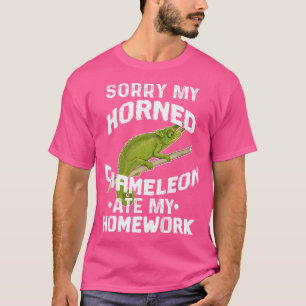 Funny Pet Horned Chameleon Mama Vater Reptile Keep T-Shirt