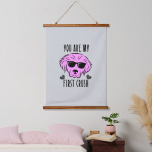 Funny Pet Lover Print Wandteppich Mit Holzrahmen