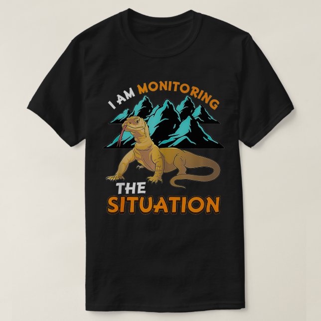 Funny Pet Monitor Lizard Graphic Spaß Graphic Rep T-Shirt (Design vorne)