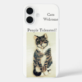 Funny Pet Quote Tabby Cat iPhone 16 Hülle