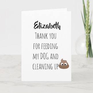 Funny Pet Sitting Card Vielen Dank Dog Sitter GEKA Karte