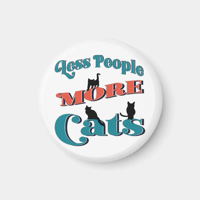 Funny Pet Typografy Kitten Cats Magnet (Vorne)