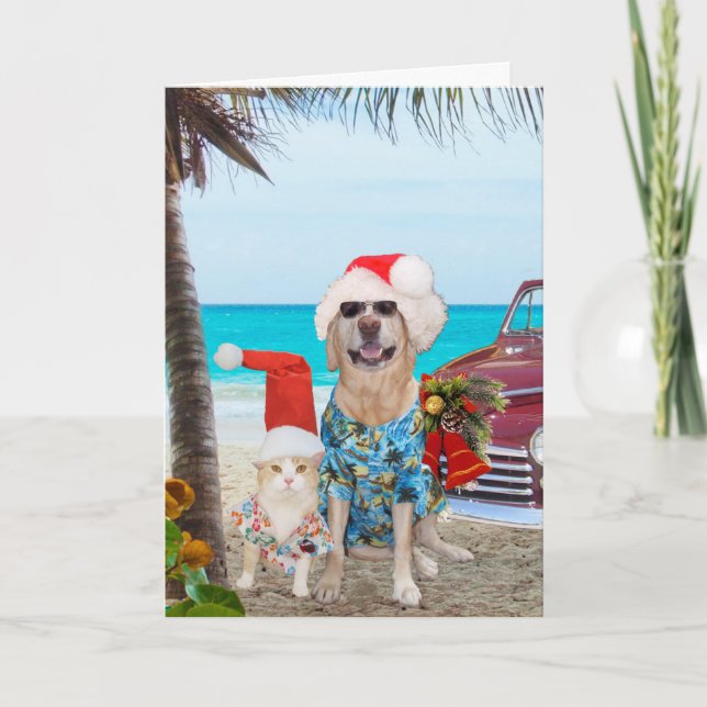 Funny Pets Hawaiian/Surfer Weihnachten (Vorderseite)