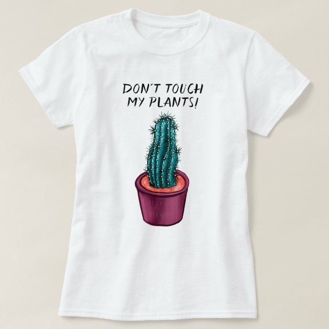 Funny Pflanze Lady Gardener Cactus Succulent T-Shirt (Design vorne)