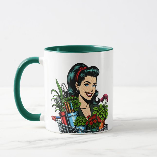 Funny Pflanze Puff | Grün ist das neue Schwarze Tasse (Links)