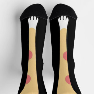 Funny Pfote niedlich Katzenbein Feet Socks Knee Ti Socken