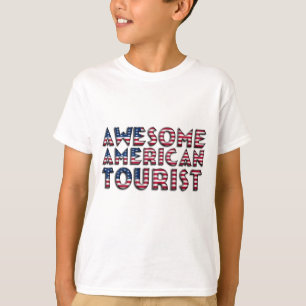 Funny Phantastisch American Tourist Flag Typografi T-Shirt