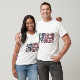Funny Phantastisch American Tourist Flag Typografi T-Shirt