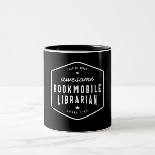 Funny Phantastisch Bookmobile Librarian Job Beruf Zweifarbige Tasse