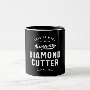 Funny Phantastisch Diamond Cutter Job Beruf Zweifarbige Tasse