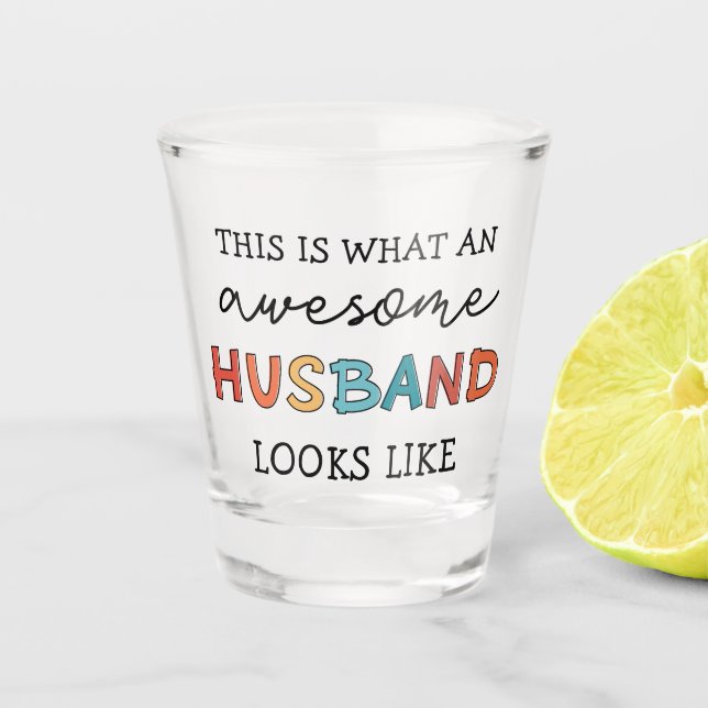 Funny Phantastisch Husband Gips | Bester Husband j Schnapsglas (Vorderseite)