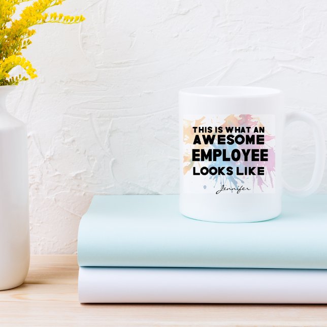 Funny Phantastischer Mitarbeiter sieht aus wie Per Kaffeetasse (Von Creator hochgeladen)