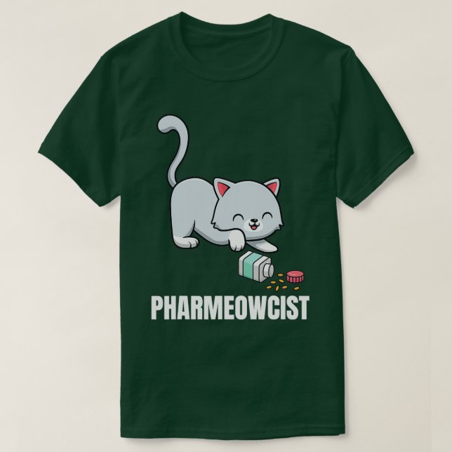 Funny Pharmacist Cat Pharmacy T-Shirt (Design vorne)