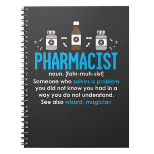 Funny Pharmacist Definition Pharmacy Employee Notizblock