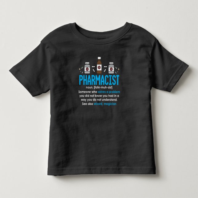 Funny Pharmacist Definition Pharmacy Mitarbeiter Kleinkind T-shirt (Vorderseite)