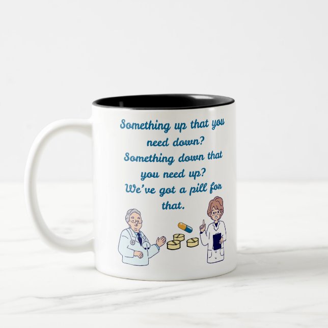 Funny Pharmacist  Zweifarbige Tasse (Links)