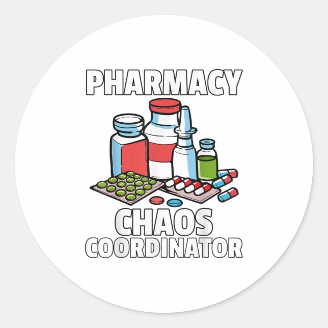 Funny Pharmacy Gift für einen Apotheker Runder Aufkleber (Vorderseite)
