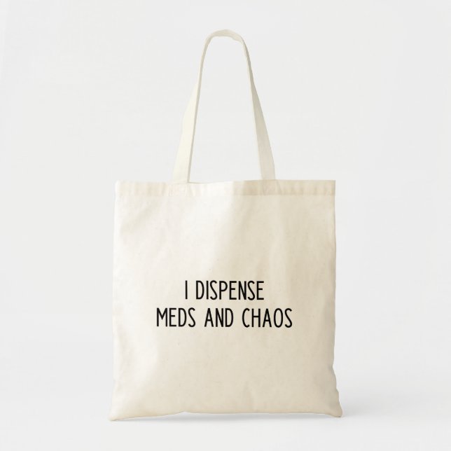 Funny Pharmacy Tech Slogan Tote Bag Tragetasche (Vorne)