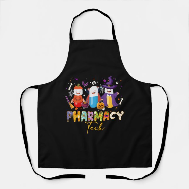 Funny Pharmacy Technician Apotheker Halloween Schürze (Vorderseite)