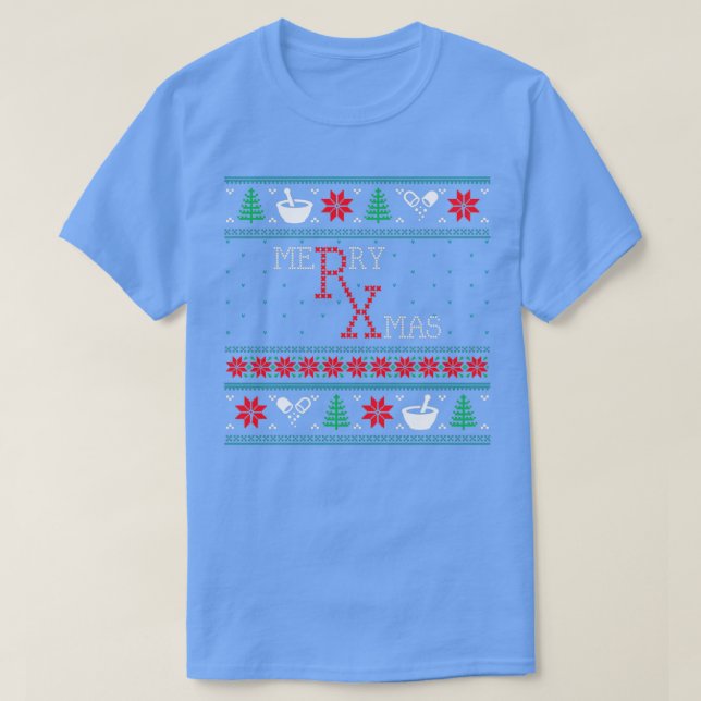 Funny Pharmacy Ugly Christmas Xmas T-Shirt (Design vorne)