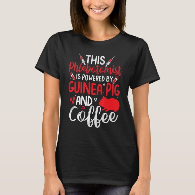 Funny Phlebotomy Phlebotomist Funny Guinea Pig Lov T-Shirt (Vorderseite)