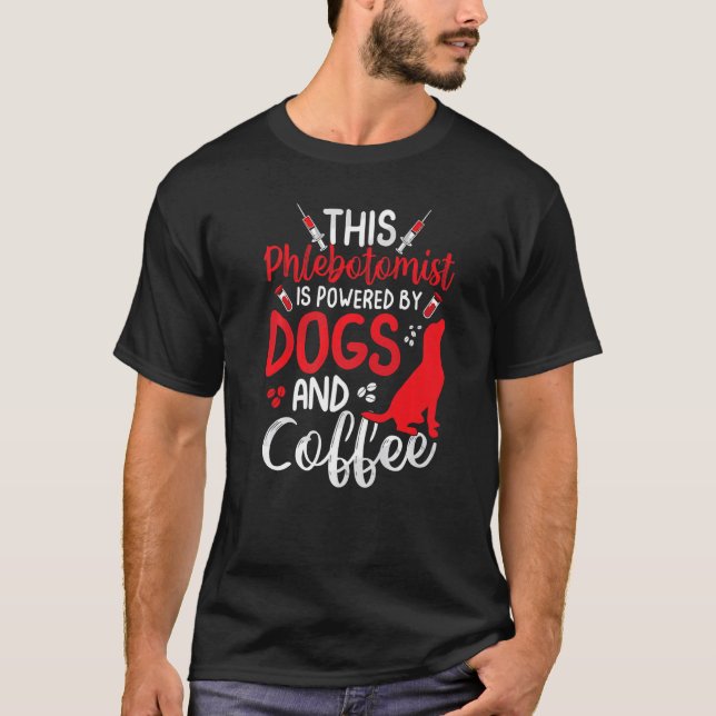 Funny Phlebotomy Phlebotomist Nurse Funny Dog Lieb T-Shirt (Vorderseite)