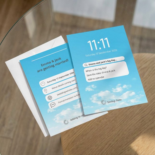 Funny Phone Lock Bildschirm Save the Date Einladung (Funny Phone Lock Screen save the date Invitation)