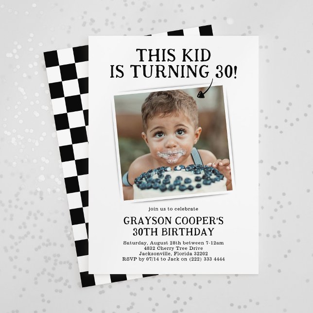 Funny Photo Any Age Adult Birthday Einladung (Von Creator hochgeladen)