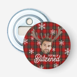 Funny Photo Face Blitzened Christmas Custom Gift Flaschenöffner