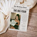 Funny Photo Newspaper 40th Birthday Einladung<br><div class="desc">Celebrate the big 4-0 with a Funny Photo Newspaper 40th Birthday Invitation that’s full of personality and humor. Designed to look like a playful newspaper front page, this creative invitation features a standout photo, witty headlines, and fun “news” sections that highlight the birthday milestone. The newspaper-style layout adds a unique...</div>