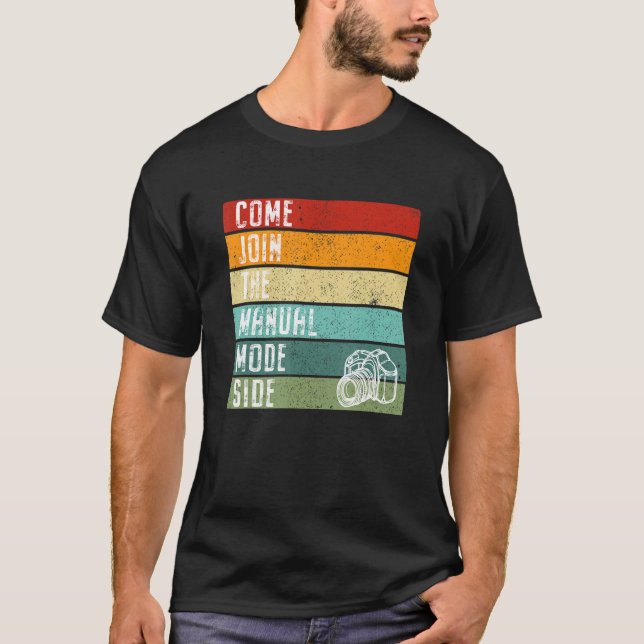 Funny Photographer Lover Cool Camera Man Photo Man T-Shirt (Vorderseite)